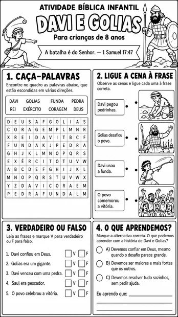 Atividade Bíblica Infantil para Colorir